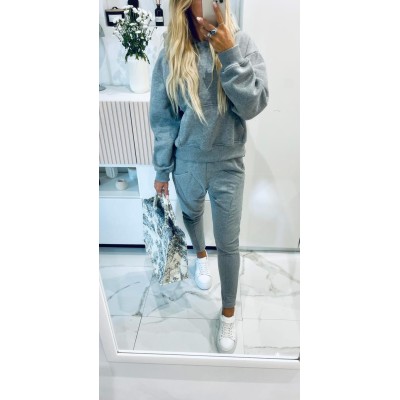 Bluza TŁOCZONA | szara